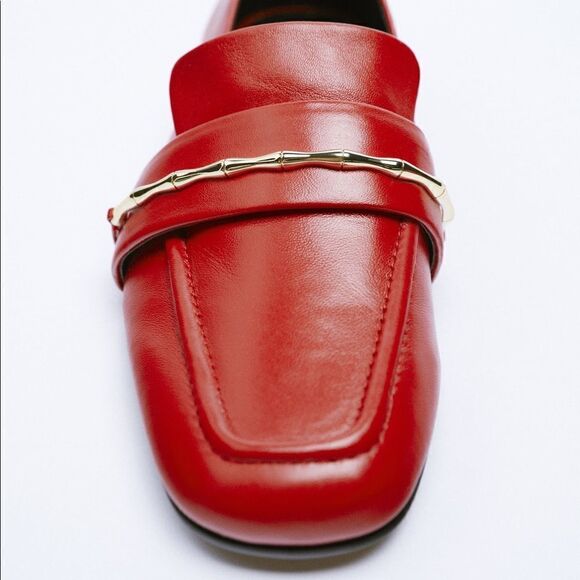 Zara Loafers Genuine Leather New - Picture 6 of 7